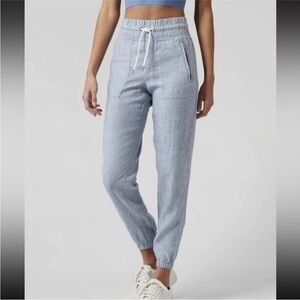 Athleta Cabo linen jogger blue size 12T